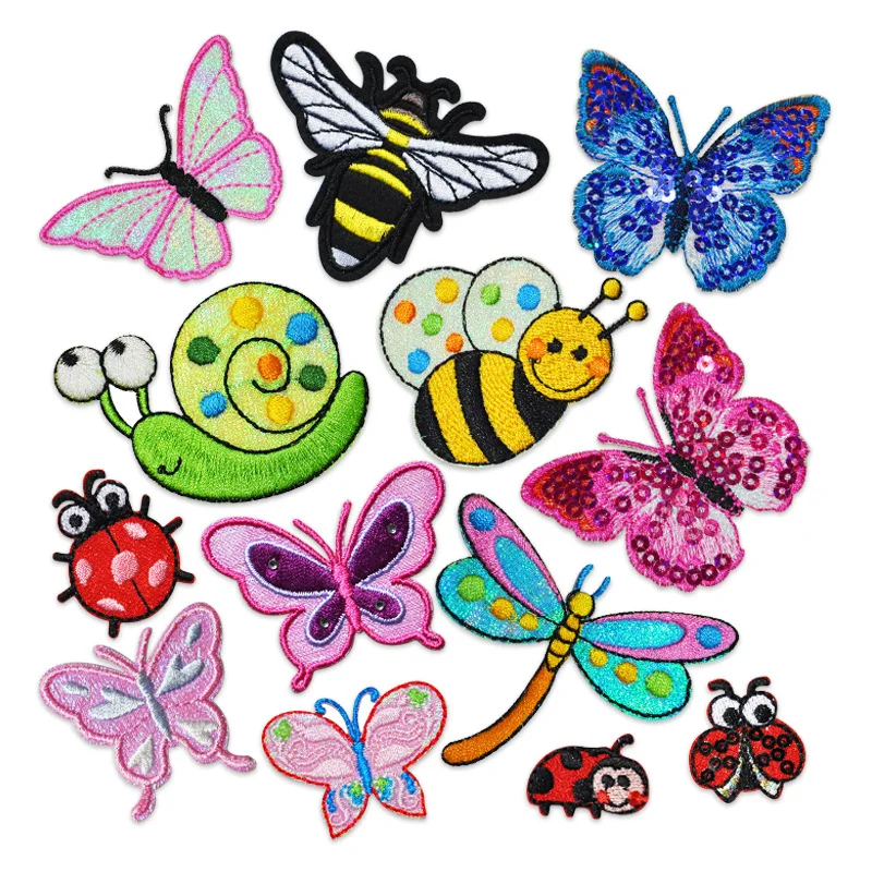 Embroidery Lady Bug - Sulam serangga kartun Patch pada imut
