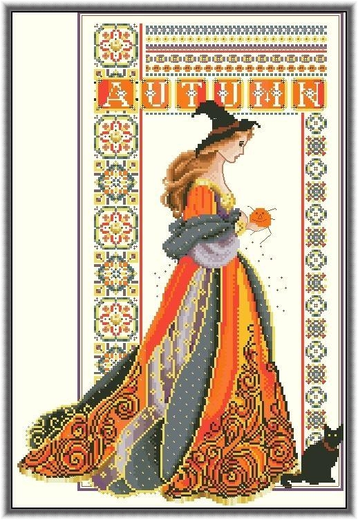 Embroidery Meaning - Autumn of Chert-halloween 38-53 Set Bordir