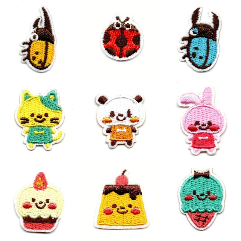 Embroidery Lady Bug - 50pcs/Lot Patch Bordir Anime Tempel Motif
