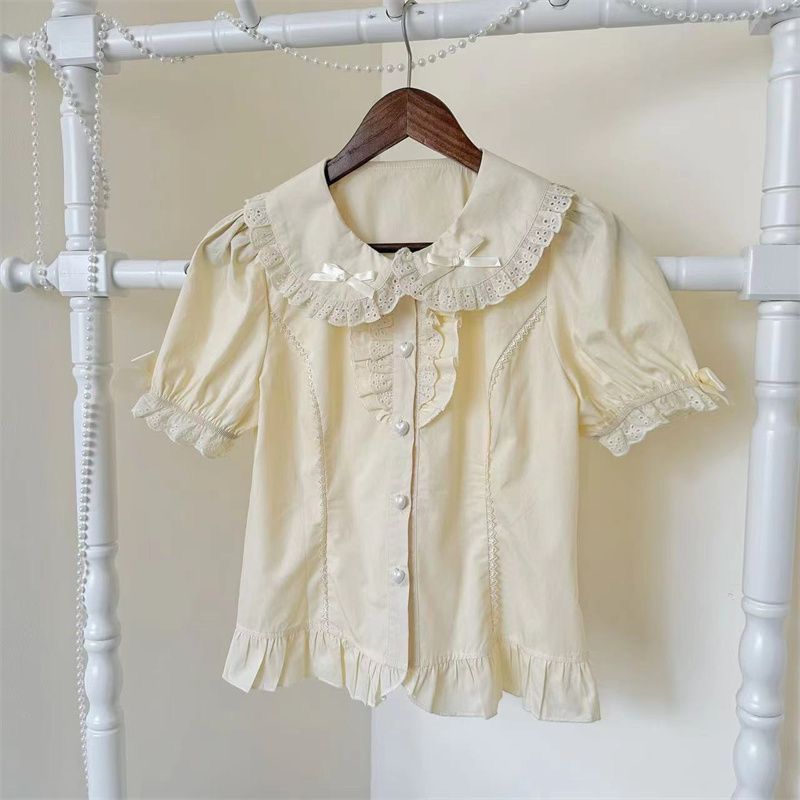 Blus Wanita Gaya Lolita Manis  - Embroidery Online ulasan dan harga