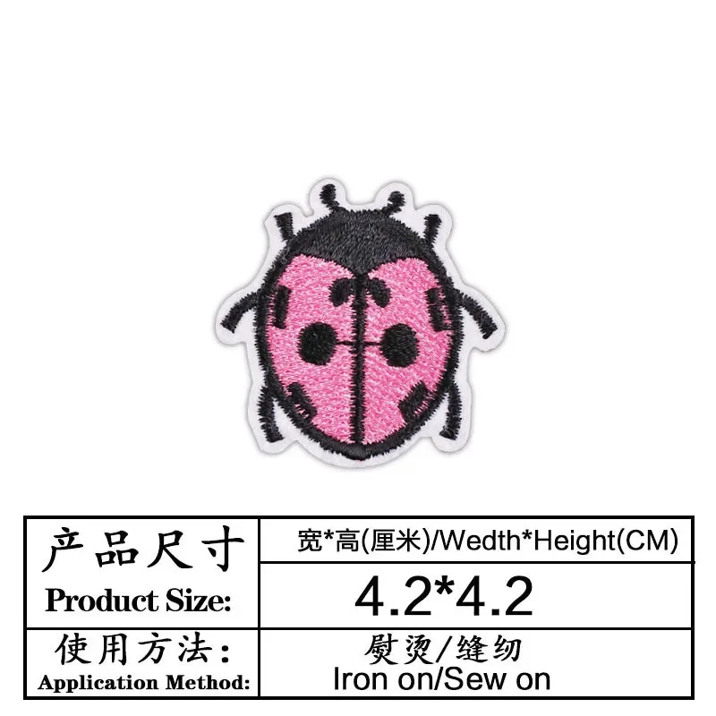 100pcs/Lot Patch Bordir Kecil  - Embroidery Lady Bug ulasan dan harga