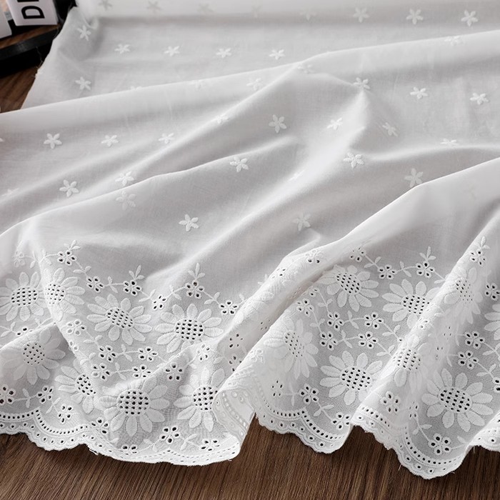 Kain katun bunga berongga 1 ya - Embroidery Cotton Shirt ulasan dan harga