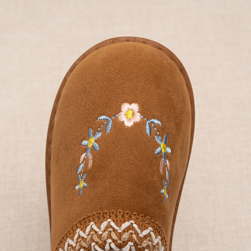 Sandal Musim Dingin Bordir Mot - Embroidery Online ulasan dan harga